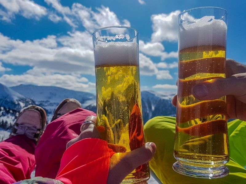 Apres Ski With Some Beers In Andorra - Known As A Partiers Ski Resort.