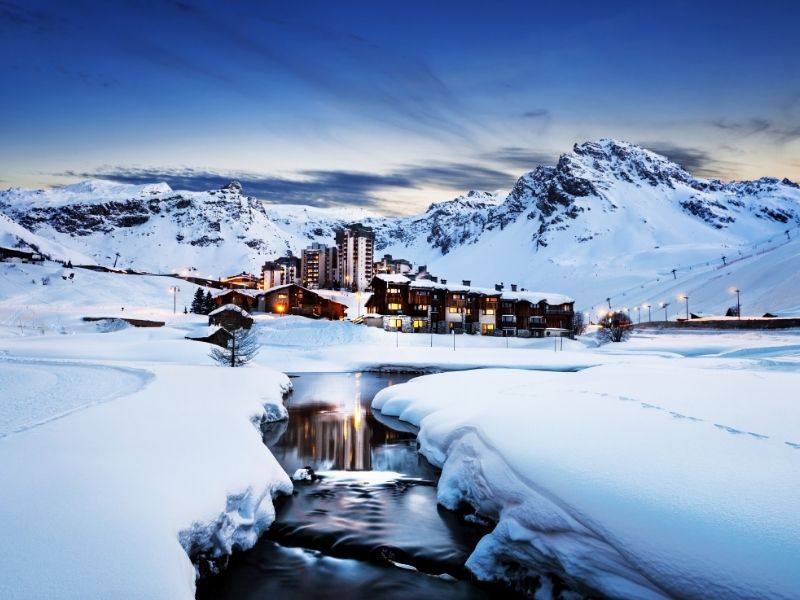 Tignes In France Is A Snow Covered Village In Winter. A Great Place To Choose To Work And Ski In Europe.