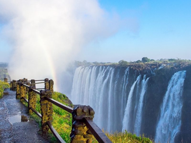 Victoria Falls In Africa Is One Of the 7 Natural Wonders Of The World. It is Believed To Be The Biggest Waterfall In The World.