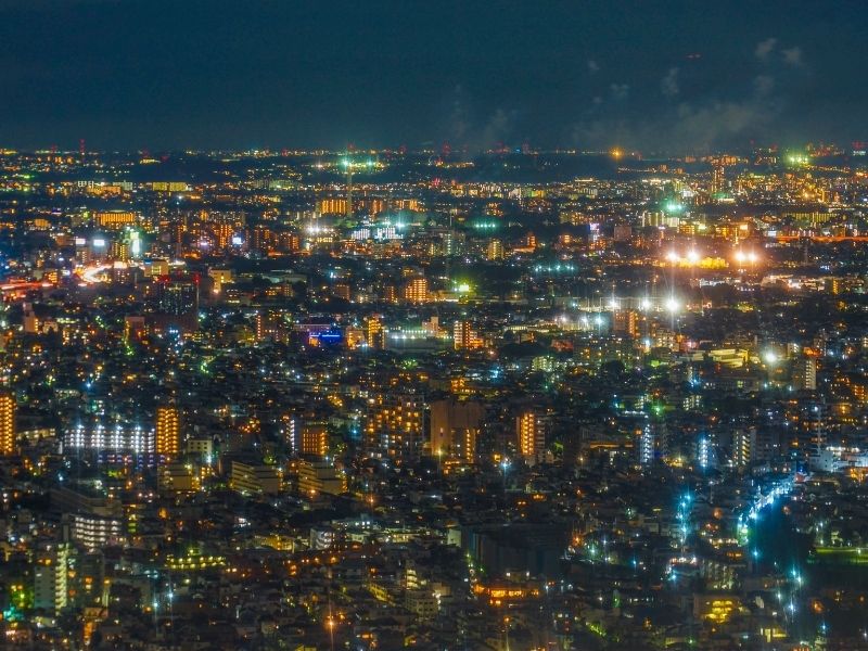 The Lights Of Tokyo At Night From the Metropolitan Building.