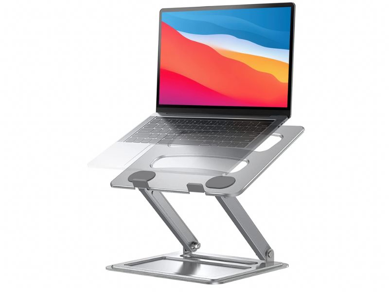 LaptopStandDesk Laptop stand best for sitting on a desk.