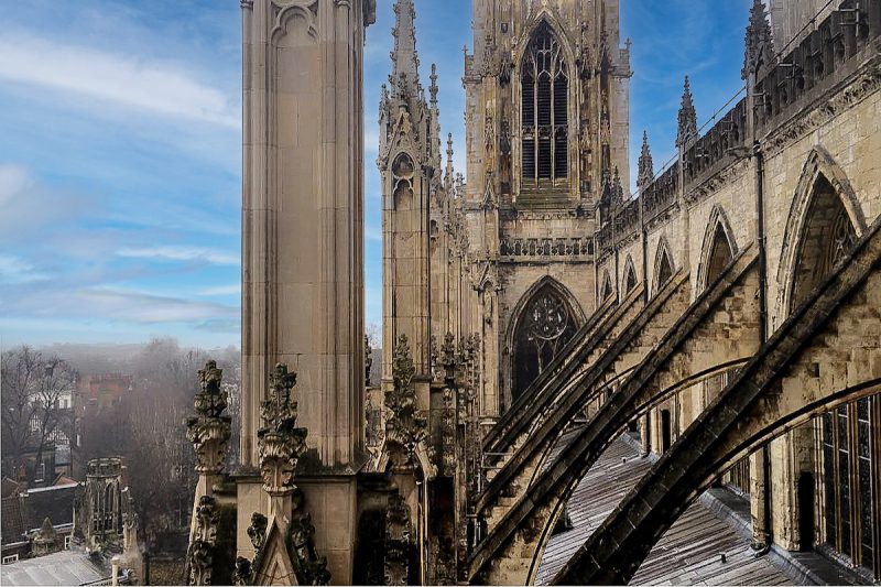 York Minster Stands Proudly In The City Of York. It Dominates The Skyline. Visit For A Weekend Getaway Or Day Trip From London.