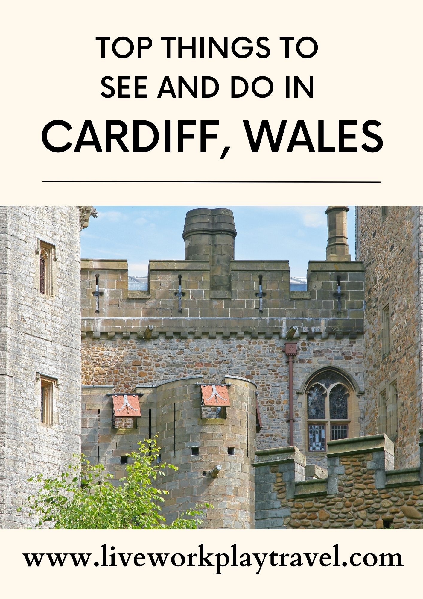 Cardiff Castle Is A Grey Castle Standing In The Middle of Cardiff, Wales.
