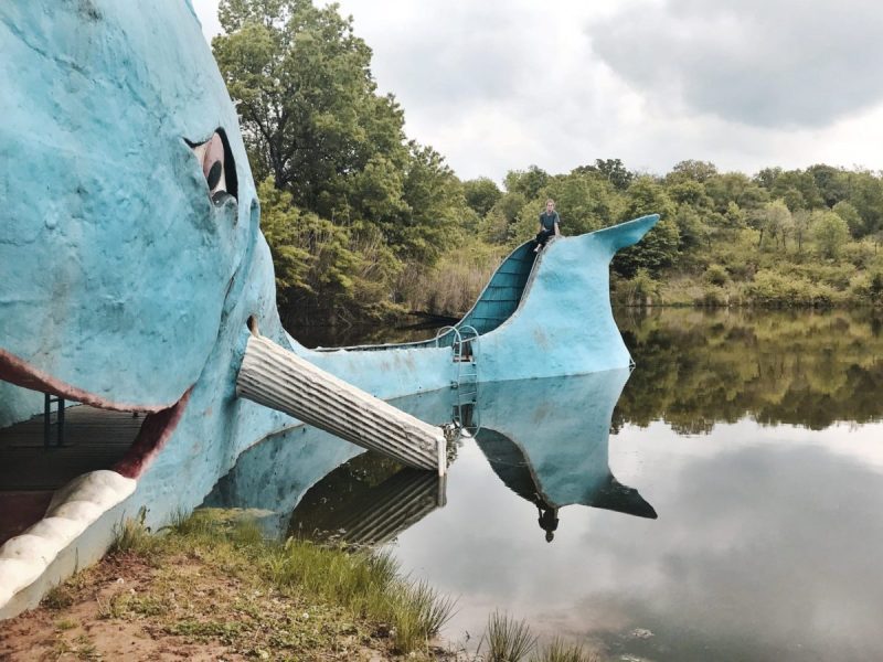 Blue Whale of Catoosa on Route 66 Road Trip.