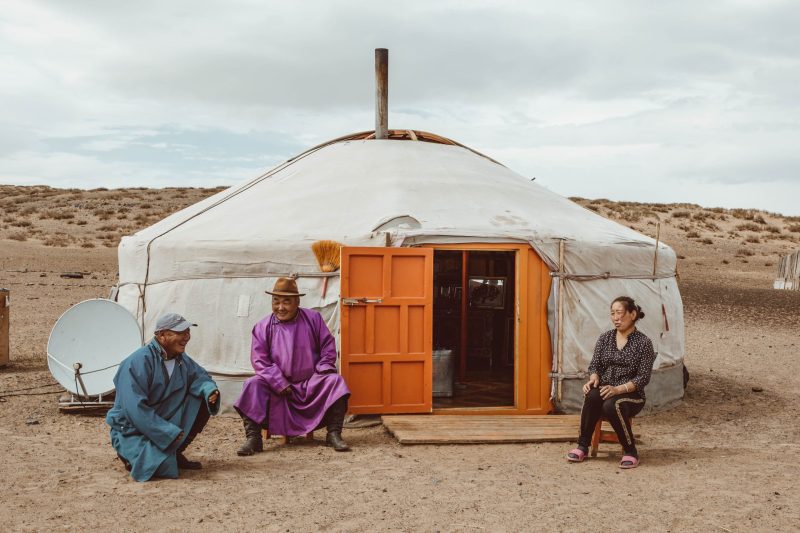 Yurt in Mongolia is unique accommodation there.