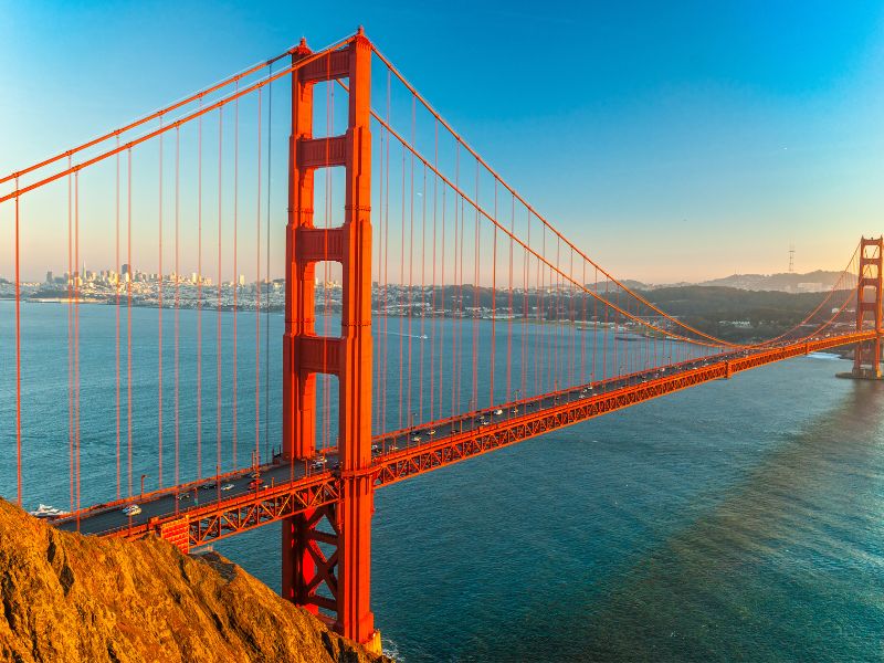 Golden Gate Bridge in San Francisco is a suspension bridge.