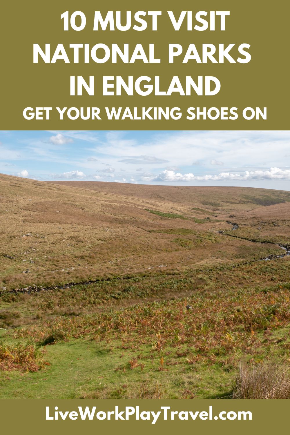 national park in England, green grassy moor