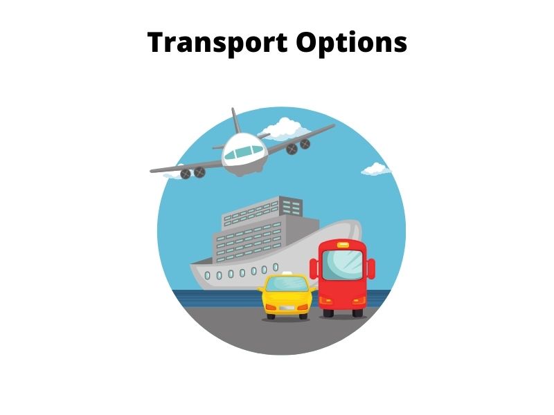 TransportOptionsHeader Transport options - plane, train, bus and boat
