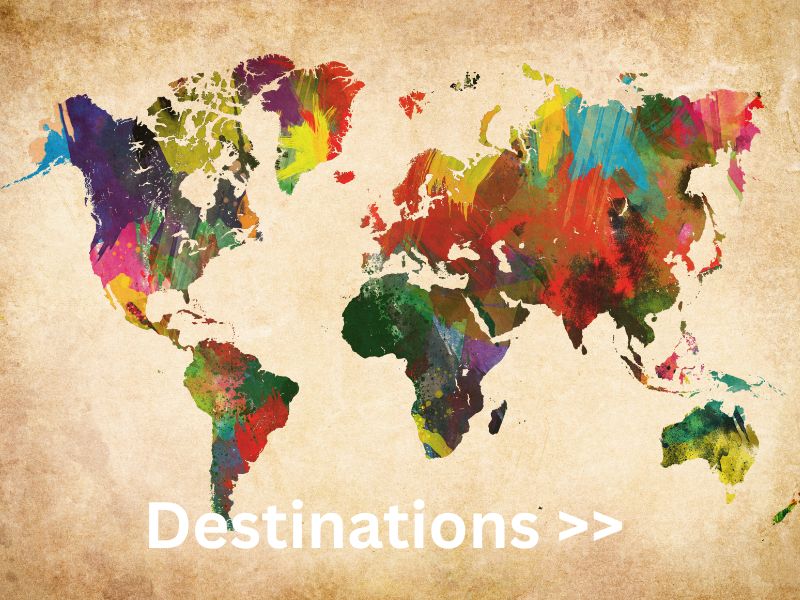 map of world showing destinations to live work play travel abroad